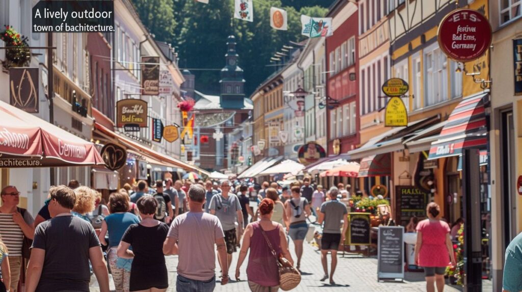 Besucher genießen Freiluftkonzert bei einer der Bad Ems Veranstaltungen