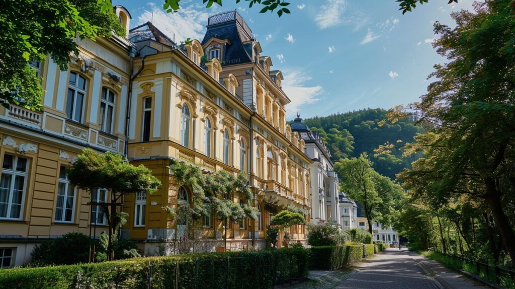 Brautpaar gibt sich das Ja-Wort im Standesamt Bad Ems Nassau, umgeben von eleganter Architektur und feierlicher Atmosphäre